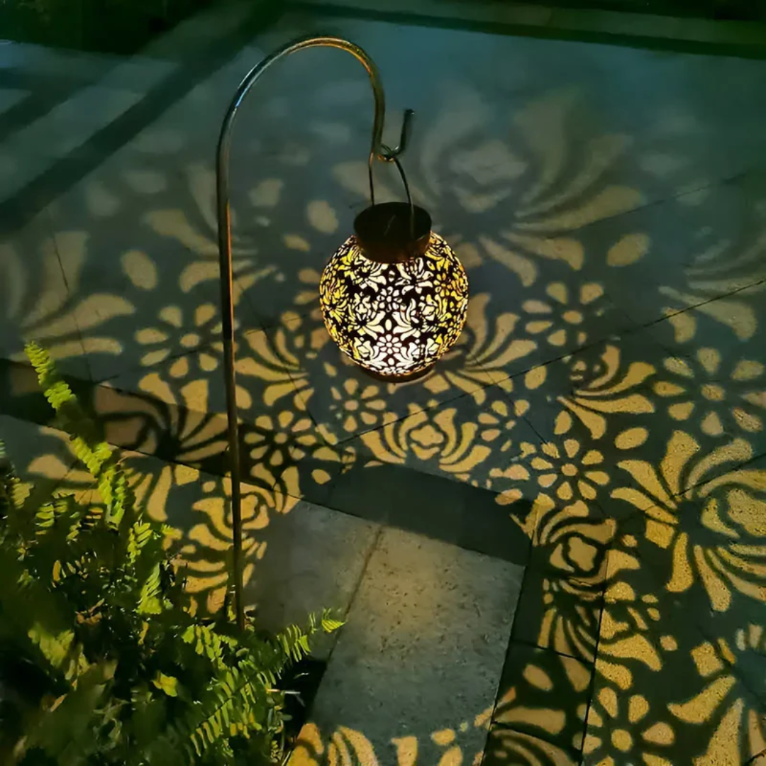 Wetterfeste LED Solar-Hängeleuchte für den Garten