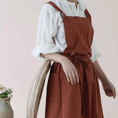 Baumwollschürze Mit Taschen Und Wasserabweisender Beschichtung