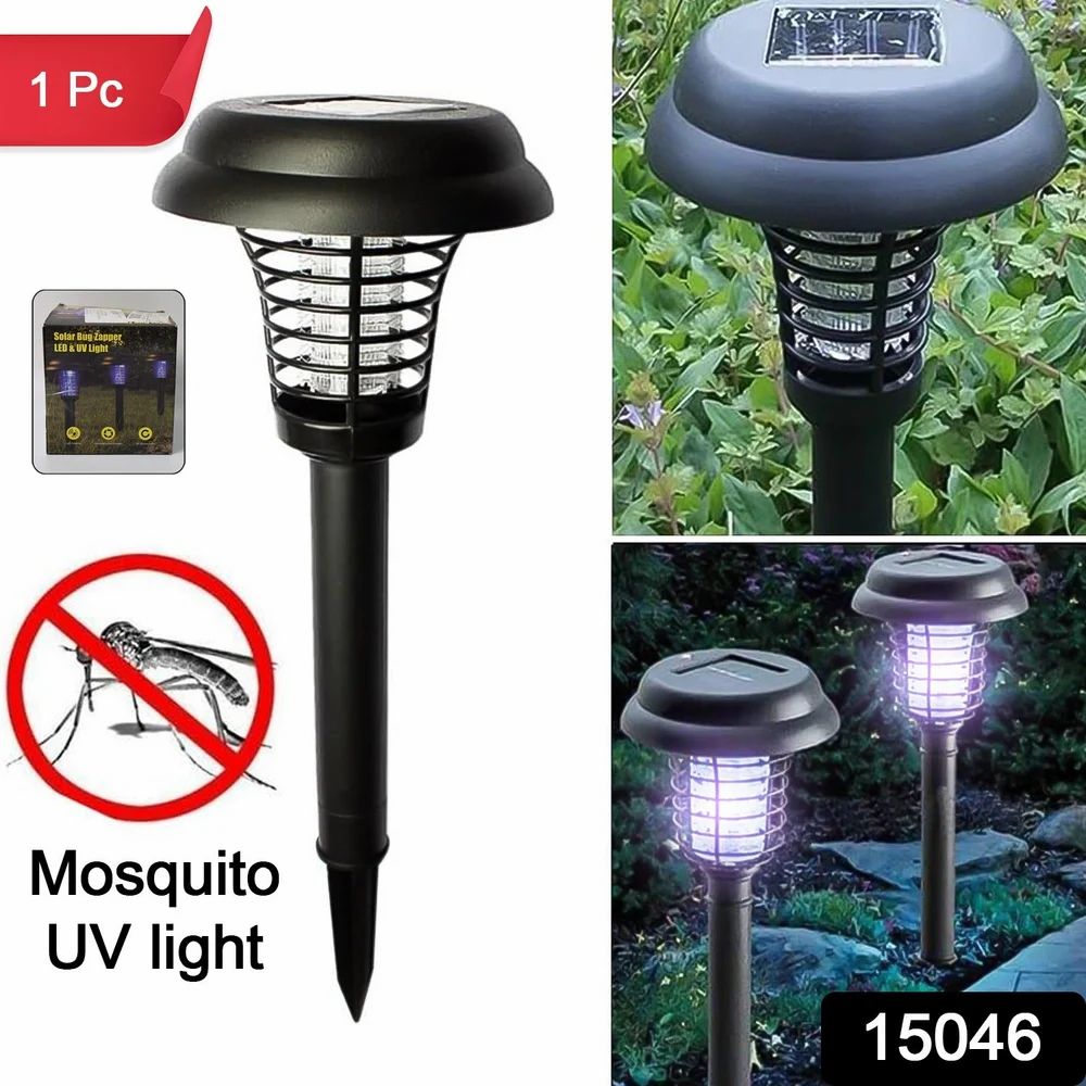 Solar Insektenvernichter mit LED Licht – Wasserdichte Gartenleuchte zur Mückenabwehr