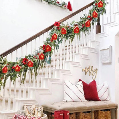 Holz-Weihnachtshäuser mit LED-Beleuchtung für Festliche Dekoration