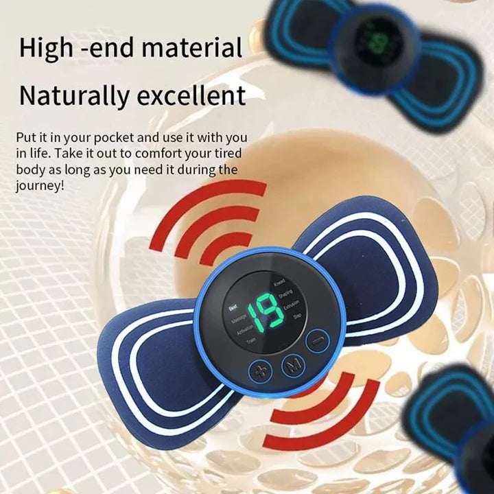 Tragbarer Elektrischer Nackenmassager | Mit Pad & Fernbedienung für gezielte Entspannung
