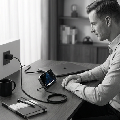 2in1 Faltbares Schnell Ladekabel und Telefon Ständer