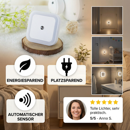 LED Nachtlicht Set mit Sensor – platzsparend & energiesparend