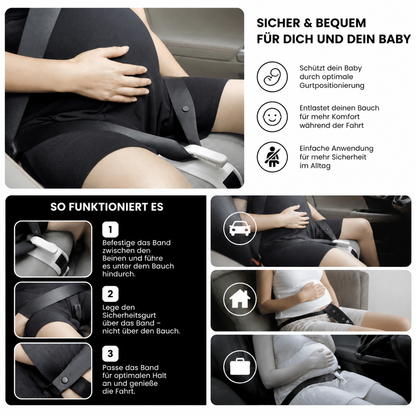 Bauchstützgurt für Schwangere im Auto – Verstellbare & bequeme Unterstützung für den Babybauch