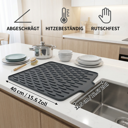 Abgeschrägte Silikontropfmatte - Hitzebeständig und Rutschfest