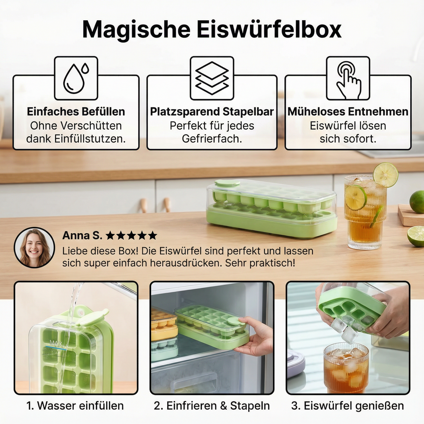 Magische Eiswürfelbox