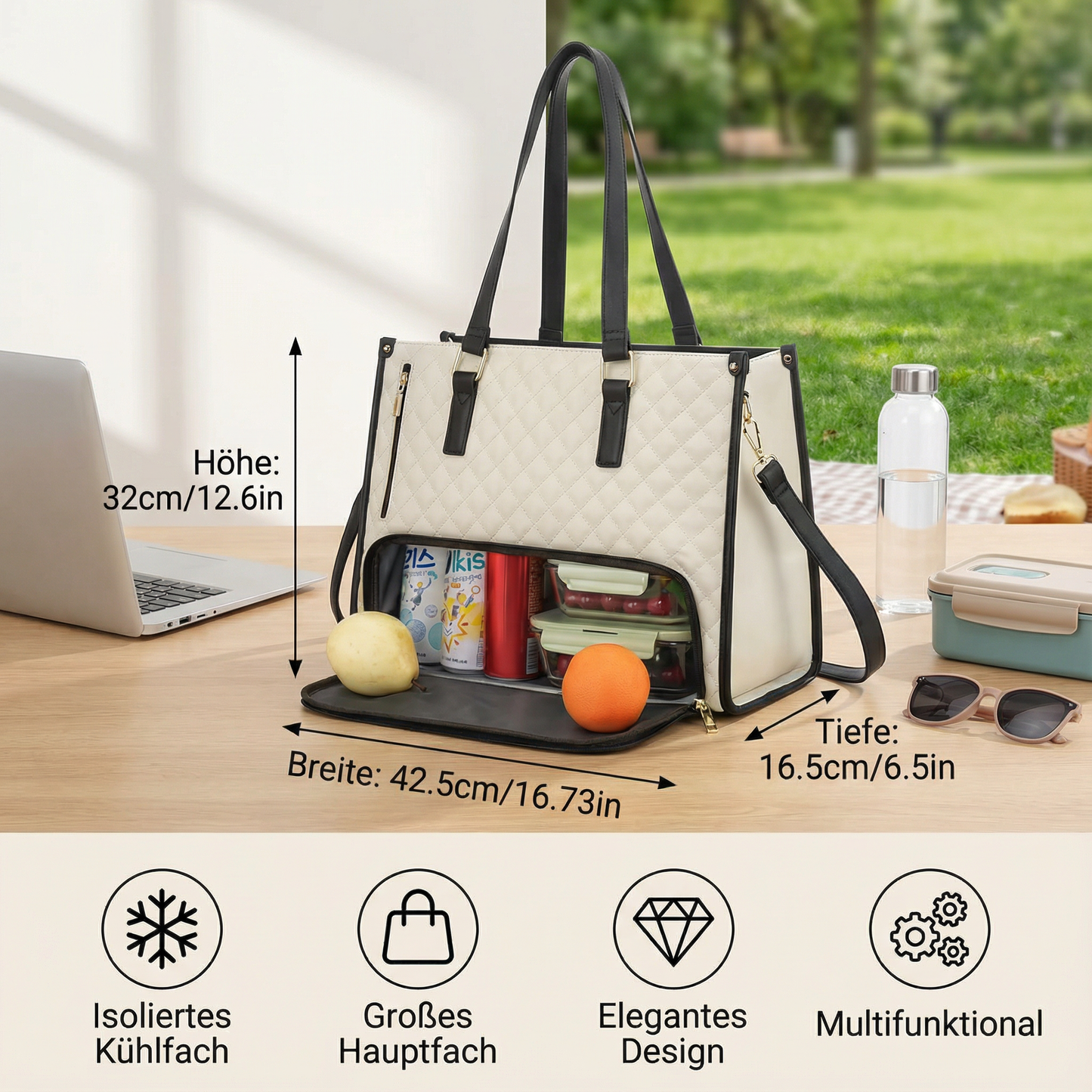 All in One Frauen Handtasche mit Integriertem Kühlfach