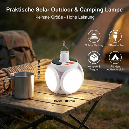 Praktische Solar Outdoor und Camping Lampe