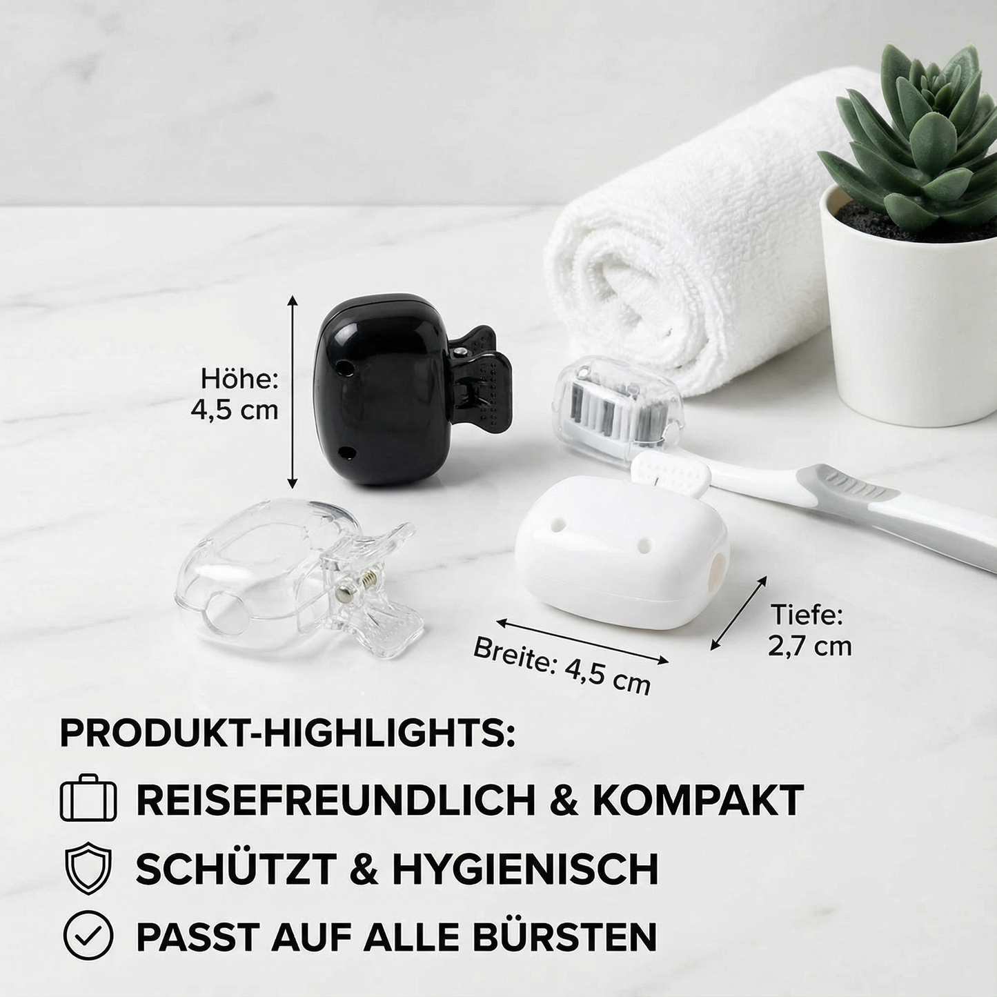 Zahnbürsten Abdeckung 3er Set
