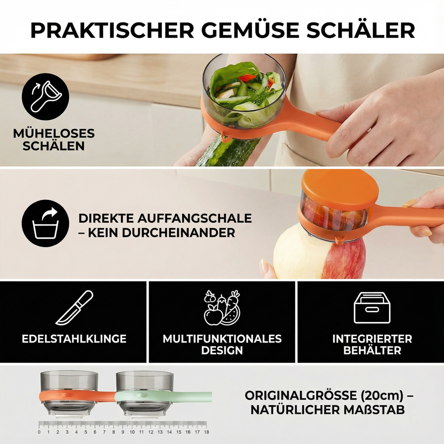 Praktischer Gemüse Schäler
