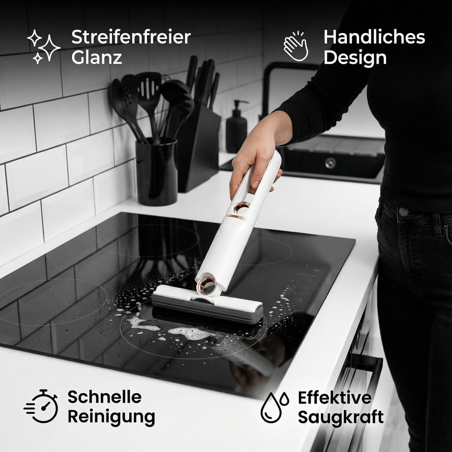 Praktische Mini Putzstab Hilfe
