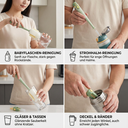 Praktischer 5in1 Flaschenreiniger