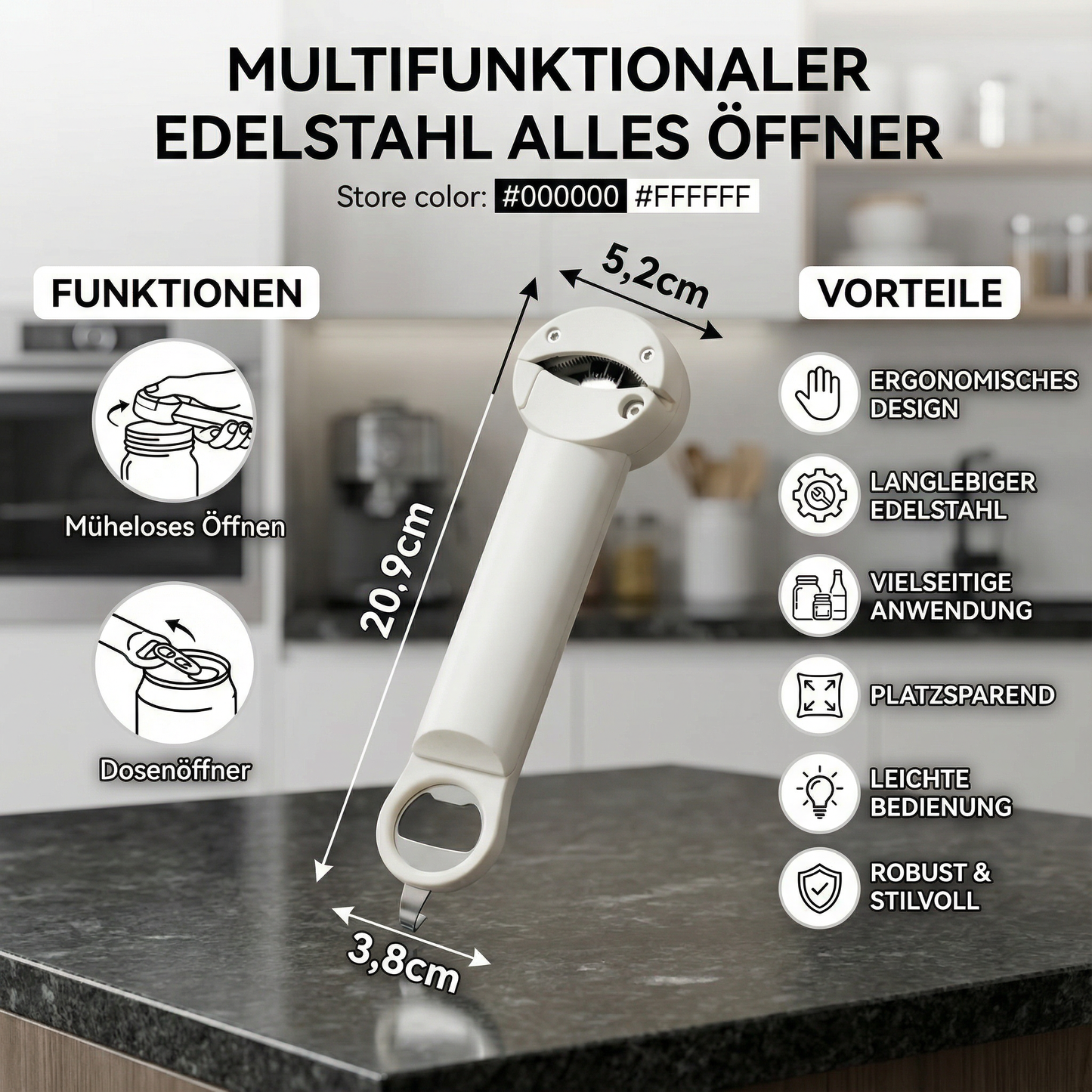 Multifunktionaler Edelstall Alles Öffner