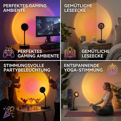 Sunset Projektorlampe – 180° verstellbares Stimmungslicht mit Fernbedienung